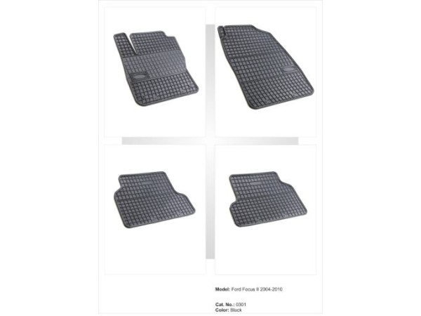 Λαστιχένια πατάκια Frogum για FORD Focus II (2004-2011) - 4τμχ.