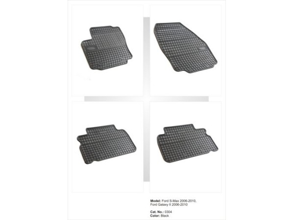 Λαστιχένια πατάκια Frogum για FORD Galaxy II / S-Max (2006-2010) - 4τμχ.