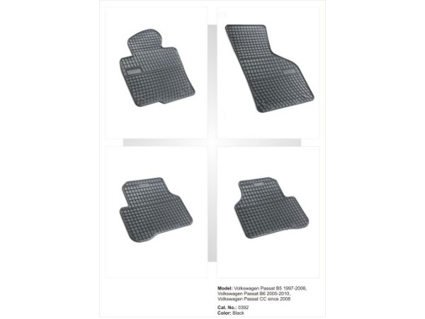 Λαστιχένια πατάκια Frogum για VW Passat B6 / B7 (2005-2014) - 4τμχ.