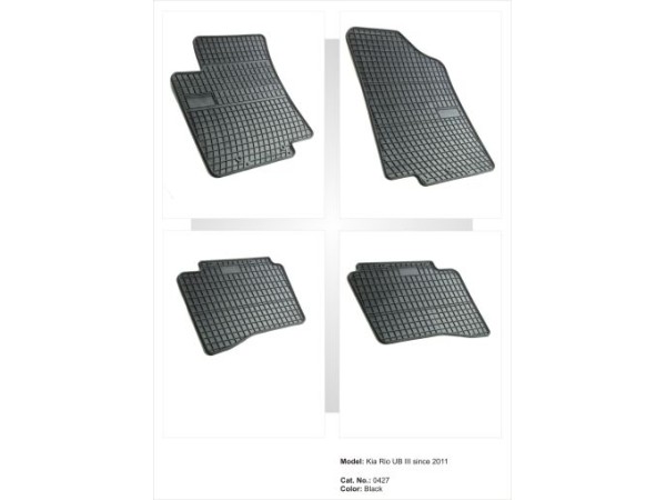 Λαστιχένια πατάκια Frogum για KIA Rio (2011-2017) / HYUNDAI Accent / Solaris (2011-2014) - 4τμχ.