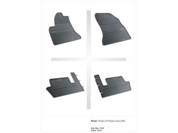 Λαστιχένια πατάκια Frogum για CITROEN C4 Piccaso I (2007-2013) - 4τμχ.