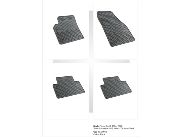 Λαστιχένια πατάκια Frogum για Volvo S40 / V50 / C30 (2004-2012) - 4τμχ.