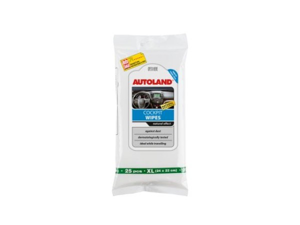 Μαντηλάκια καθαρισμού αυτοκινήτου Cockpit wipes-natural finish XL 25pcs