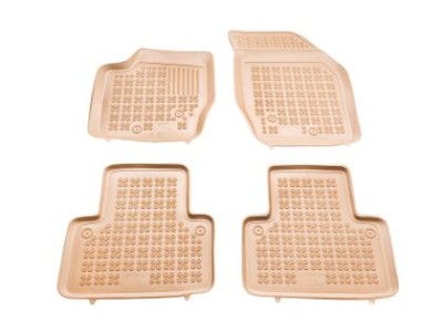 Λαστιχένια πατάκια Rezaw-Plast για Volvo XC90 (2002+) - τύπου σκαφάκι - μπεζ - 4τμχ.