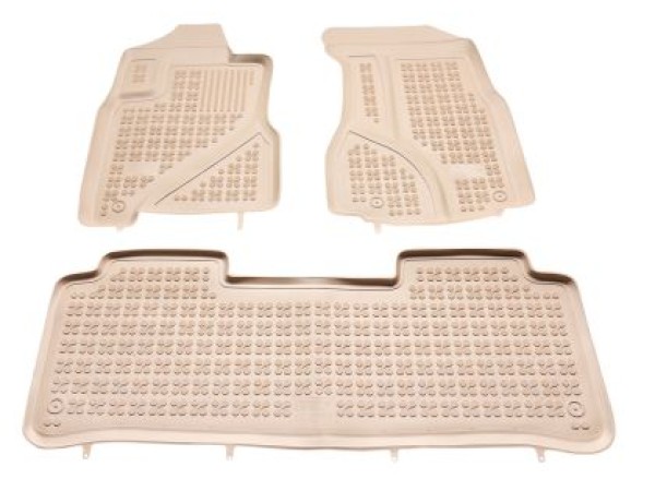 Λαστιχένια πατάκια Rezaw-Plast για HONDA CR-V II (2002-2006) - τύπου σκαφάκι - μπεζ - 3τμχ.