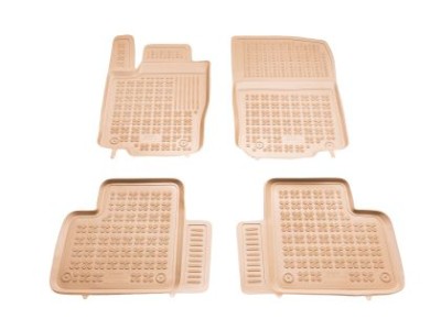 Λαστιχένια πατάκια Rezaw-Plast για Mercedes ML W166 / GL X166 (2011+) / GLE - τύπου σκαφάκι - μπεζ - 4τμχ.