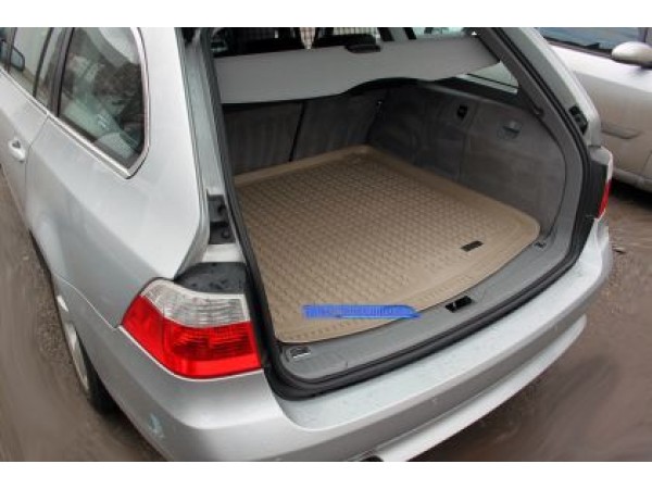 Πατάκι για πορτ - μπαγκάζ λαστιχένιο BMW E61 Combi (2003+) - μπεζ