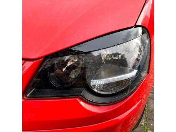 Φρυδάκια φαναριών για Volkswagen Polo (2005-2009) - μαύρα γυαλιστερά