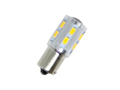 Led λάμπα BA15S με 16 ultra bright led και προτζέκτορα μονού φωτισμού πορτοκαλί - 1τμχ.