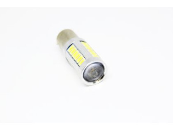 Led λάμπα BA15S με 33 led 5630 και προτζέκτορα - μονού φωτισμού, λευκό χρώμα - 1 τμχ.