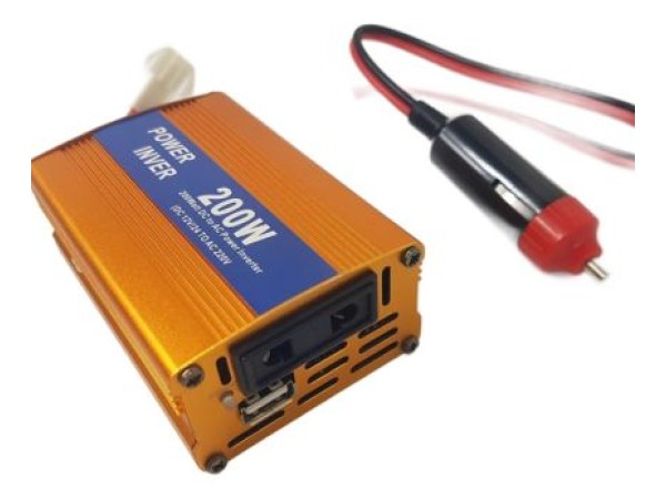 Inverter αυτοκινήτου 12v σε 220v - 200W