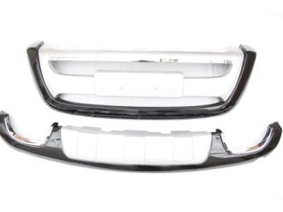 Εμπρόσθιο bull - bar και πίσω roll - bar για Hyundai Santa Fe (2010-2012) - ασημένια