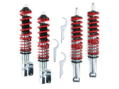 Ρυθμιζόμενη ανάρτηση για VW Golf 1 / Jetta 1 / Scirocco 1 & 2 - κόκκινη - 4τμχ.