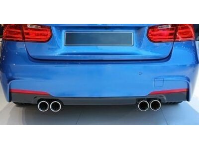 Diffuser για BMW F30 (2011+) - M pack διπλό με μεγάλο άνοιγμα