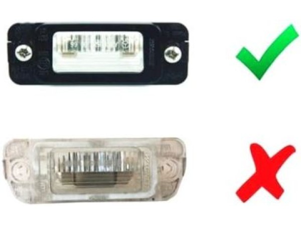 Πλαφονιέρα πίσω πινακίδας για Mercedes W163 / W164 ML (1998-2008) / W251 R-CLASS, 72x26 mm - 2 τμχ.
