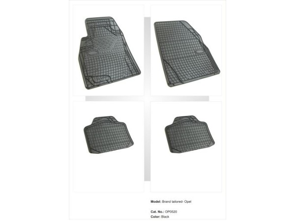 Λαστιχένια πατάκια Frogum universal για OPEL Corsa 06 / Agila / Astra 03 / Vectra 01 / Signum / Insignia / Meriva / Zafira / Antara - 4τμχ.