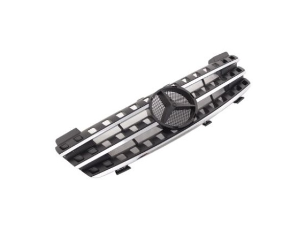 Μάσκα για Mercedes ML W164 (2005-2008) - μαύρη με πλαίσιο χρωμίου