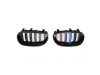 Καρδιές μάσκας για BMW E60 με διπλή γρίλια (2005-2010) - tri color - 2τμχ.