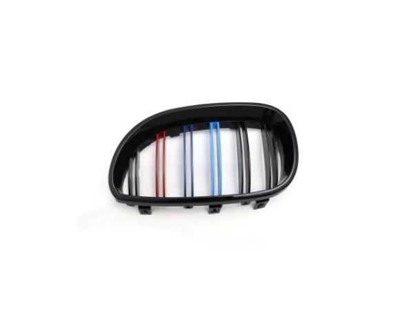 Καρδιές μάσκας για BMW E60 με διπλή γρίλια (2005-2010) - tri color - 2τμχ.