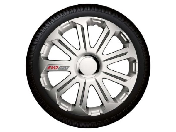Τάσια αυτοκινήτου Evo Race Pro - 14" - Ασημί - 4 τμχ.