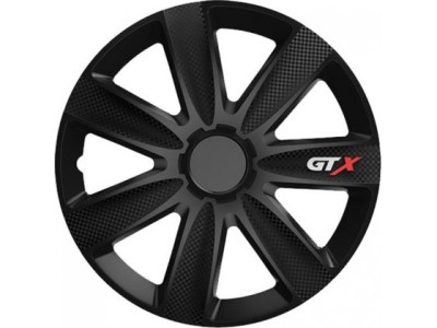 Τάσια αυτοκινήτου GTX CARBON BLACK - 15" - Μαύρο / Ασημί - 4 τμχ.