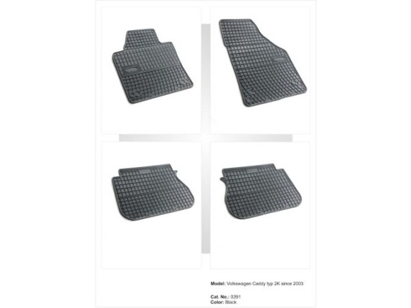 Λαστιχένια πατάκια Frogum για VW Caddy (2004+) - 4τμχ.