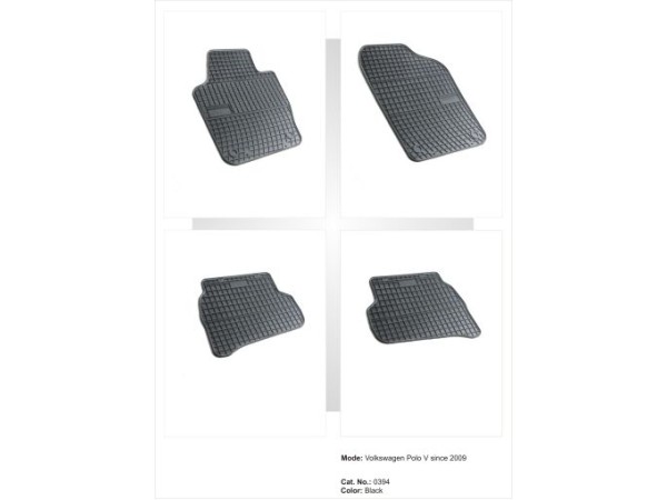 Λαστιχένια πατάκια Frogum για VW Polo (2009+) - 4τμχ.