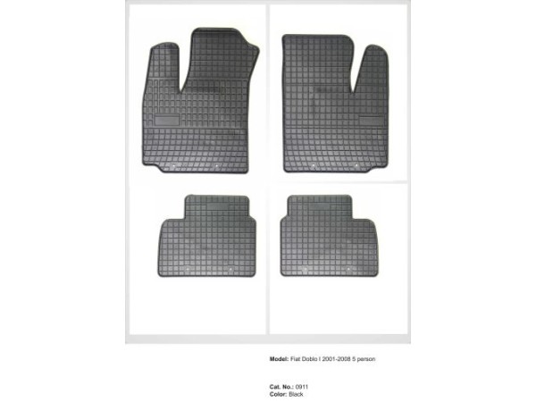 Λαστιχένια πατάκια Frogum για FIAT Doblo I (2001-2010) - 5 seats - 4τμχ.