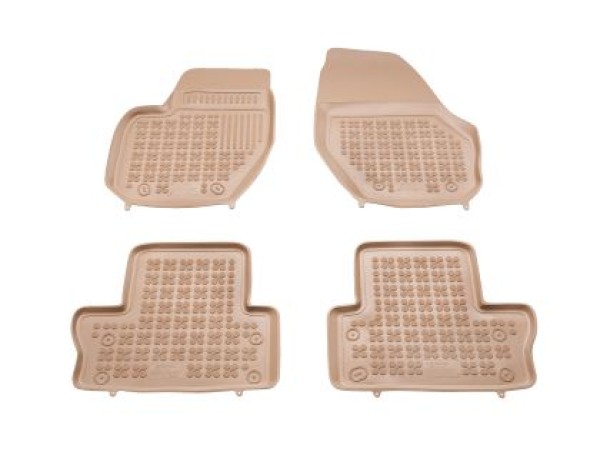 Λαστιχένια πατάκια Rezaw-Plast για Volvo S60 / V60 / XC60 (2008+) - τύπου σκαφάκι - μπεζ - 4τμχ.