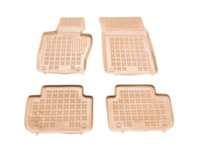 Λαστιχένια πατάκια Rezaw-Plast για BMW X3 E83 (2003-2010) - τύπου σκαφάκι - μπεζ - 4τμχ.