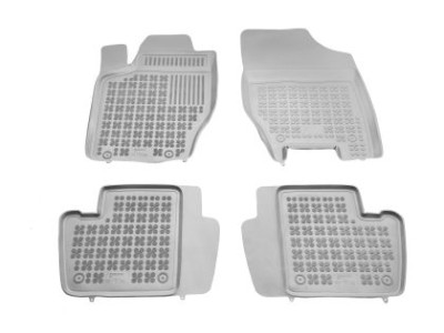 Λαστιχένια πατάκια Rezaw-Plast για CITROEN C4 I / II (2004-2018) / PEUGEOT 307 (2001-2008) - τύπου σκαφάκι - γκρι - 4τμχ.