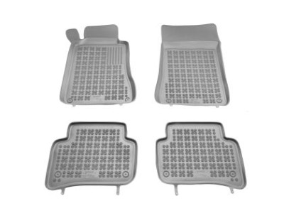 Λαστιχένια πατάκια Rezaw-Plast για Mercedes W203 (2000-2007) - τύπου σκαφάκι - γκρι - 4τμχ.