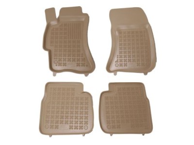Λαστιχένια πατάκια Rezaw-Plast για Subaru Impreza (2007+)/ Forester (2008-2013) / Legacy (2004-2009) - τύπου σκαφάκι - μπεζ - 4τμχ.