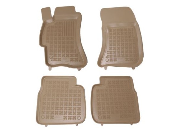 Λαστιχένια πατάκια Rezaw-Plast για Subaru Impreza (2007+)/ Forester (2008-2013) / Legacy (2004-2009) - τύπου σκαφάκι - μπεζ - 4τμχ.