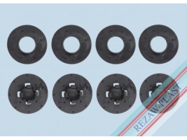 Πιαστράκια Rezaw-Plast για FIAT 500 (2007+), Tipo Sedan (2015+) - 4τμχ. για 2 πατάκια