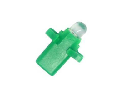 Led λάμπα τύπου B8.3D 12V / 2W πράσινη - 1τμχ.