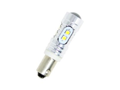 Led λάμπα τύπου BA9S 10W με 10 led επί 1W και προτζέκτορα - 1τμχ.