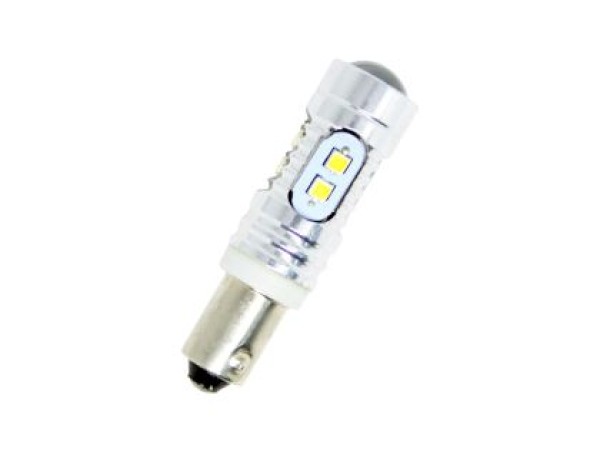 Led λάμπα τύπου BA9S 10W με 10 led επί 1W και προτζέκτορα - 1τμχ.
