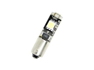 Led λάμπα τύπου BA9S CANBUS με 3 SMD led εκ διαμέτρου αντίθετα - 1τμχ.