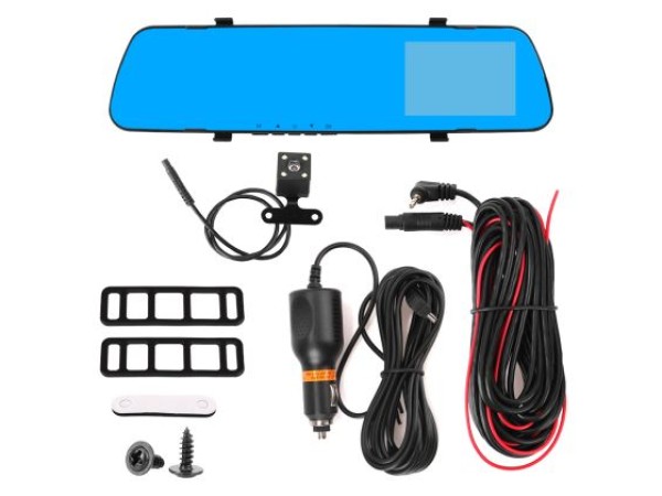 Βίντεο καταγραφέας DVR 1080 FULL HD με 4,5" LCD οθόνη στον καθρέφτη με κάμερα οπισθοπορείας και καταγραφή