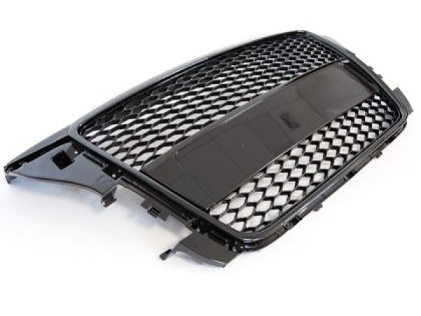 Μάσκα με βάση για σήμα για Audi A3 (2008-2013) - RS-Look μαύρη