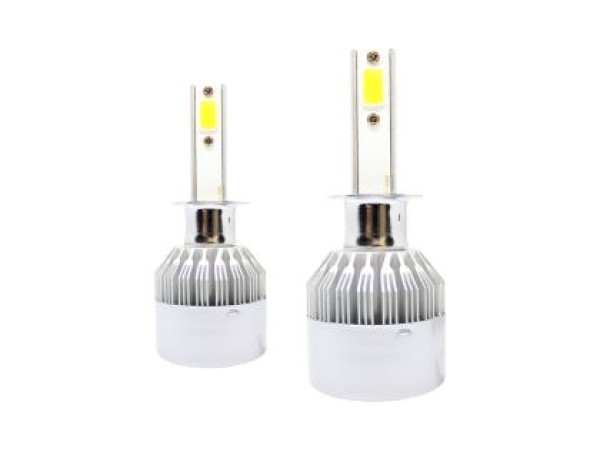 Led λάμπες Η3 για μεσαία ή μεγάλα φώτα 7600 lumen , 36 Watt - COB 6000K - 2τμχ.