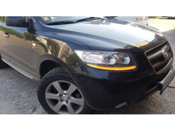 Φώτα ημέρας με φλας για γνήσια φανάρια για Hyundai Santa Fe (2006-2009) - led bar design
