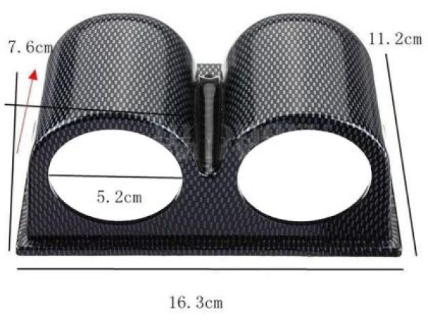 Κονσόλα - βάση για 2 όργανα μέτρησης 52 mm - carbon