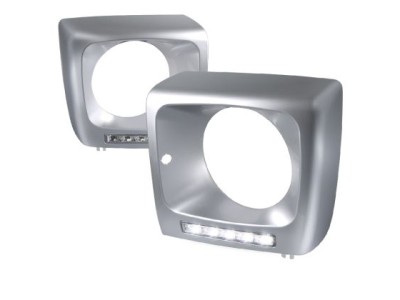 Φώτα ημέρας για Mercedes W461 / W463 G-CLASS (1989-2010) - ασημένια σετ 2τμχ.
