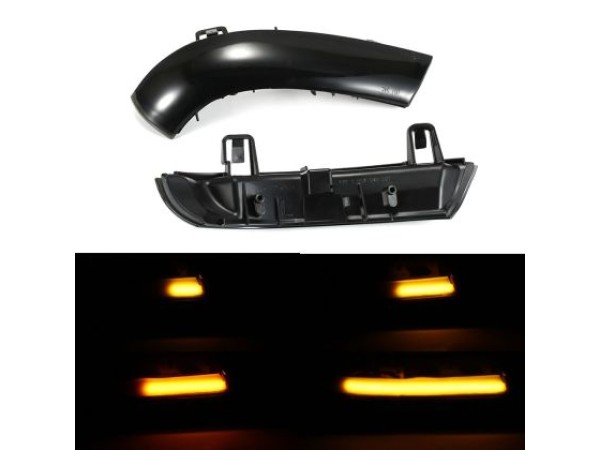 Τρεχούμενα led φλας για καθρέφτες για VW Golf 5 / Golf 5 plus / Jetta / Passat (2001-2011) / Sharan (2003-2010) / Seat Alhambra / Skoda Superb - φιμέ - σετ 2τμχ.