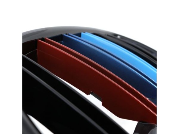 Καρδιές μάσκας για BMW E90 με διπλή γρίλια (2005-2008) - tri color - 2τμχ.