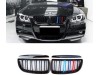Καρδιές μάσκας για BMW E90 με διπλή γρίλια (2005-2008) - tri color - 2τμχ.