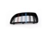 Καρδιές μάσκας για BMW E90 με διπλή γρίλια (2005-2008) - tri color - 2τμχ.