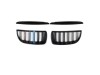 Καρδιές μάσκας για BMW E90 με διπλή γρίλια (2005-2008) - tri color - 2τμχ.